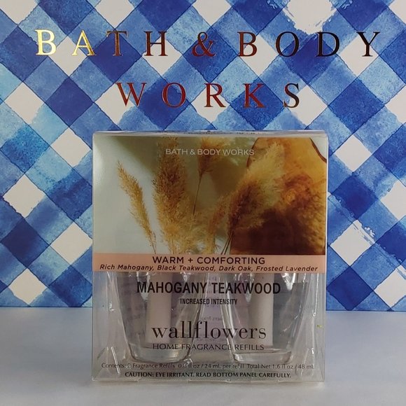 BATH & BODY WORKS 'MAHOGANY TEAKWOOD' WALLFLOWERS PLUG-IN REFILLS 2-PACK - Picture 8 of 16